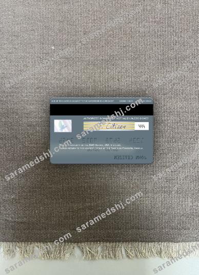 USA BMO Harris Bank visa card photolook back